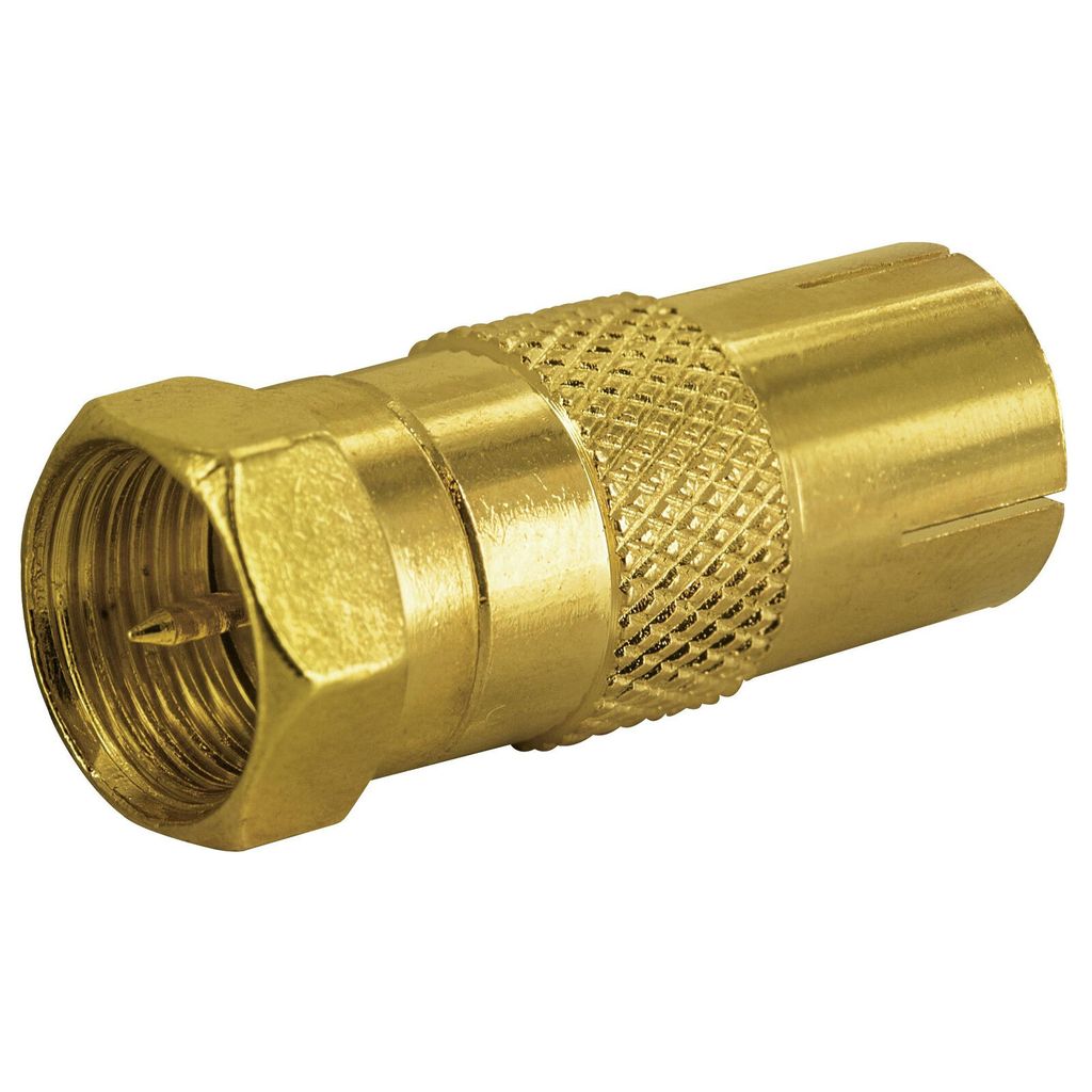Schwaiger Adapter F-Stecker / IEC-Koax Gold