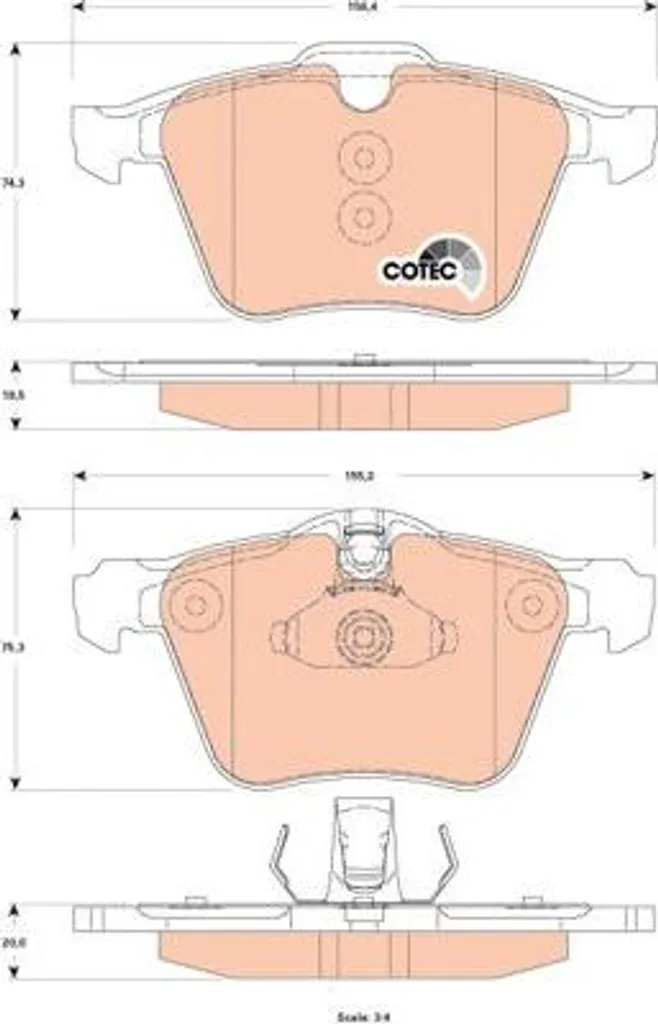 Plaquettes de frein TRW GDB1835 haute résistance compatible Jaguar XK XJ