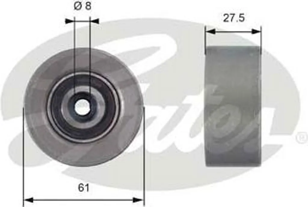 GATES T42151 Galet de renvoi pour courroie de distribution OE 71739801