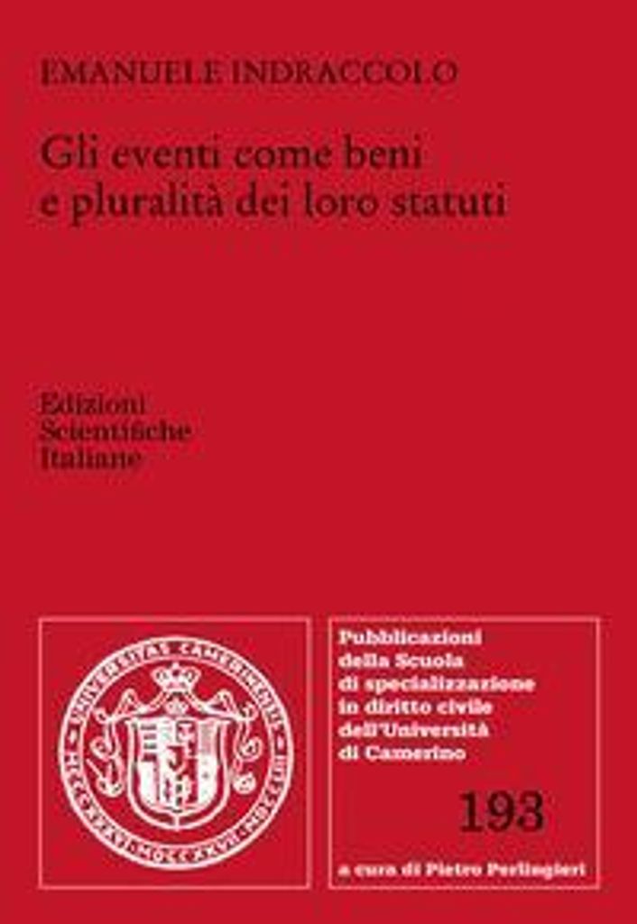 Indraccolo, E: Gli eventi come beni e pluralità dei loro sta