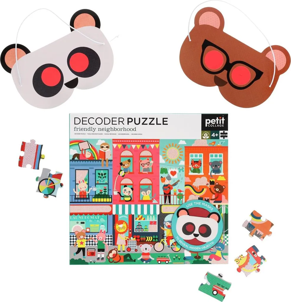 Jeu Éducatif Puzzle avec Décodeur Masque Magique pour Enfant dès 4 Ans