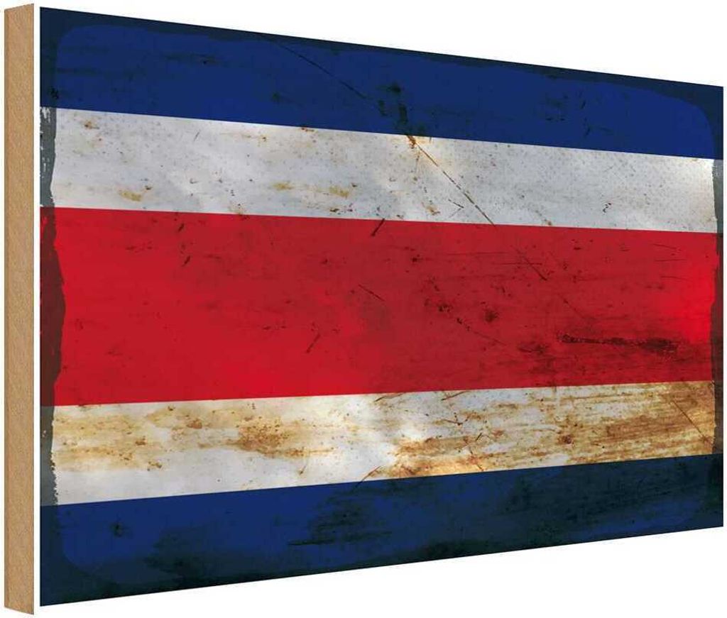 vianmo Holzschild 20x30 cm Costa Rica Rost Amerika USA