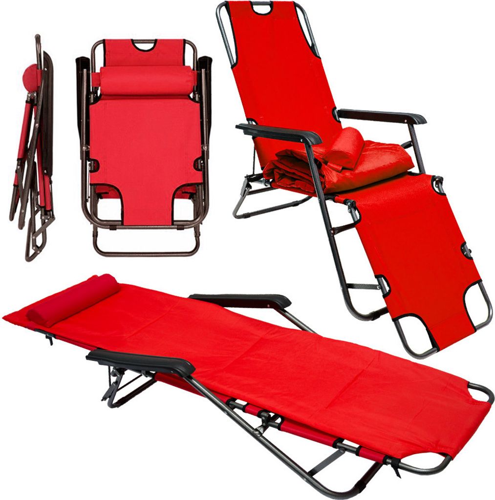 178x60 Garten Liegestuhl Klappbar - Outdoor Relaxliege Produktbild 