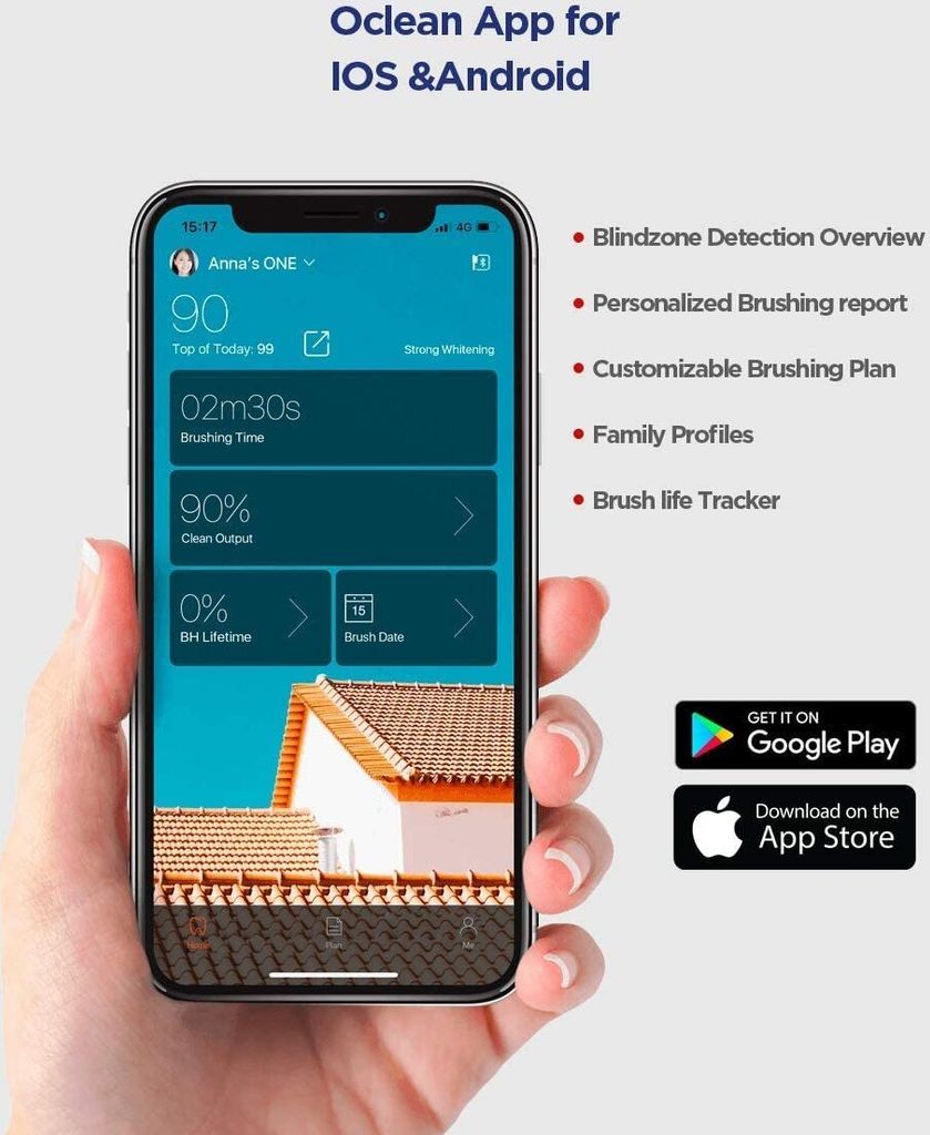 Oclean X Pro Intelligente Sonic Zahnbürste 3 Putzprogramme Produktbild 39
