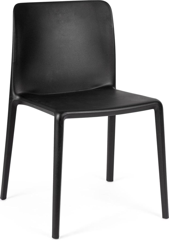 4er Set Stühle Chloris 50,5 x 82 x 42 cm Polypropylen Schwarz