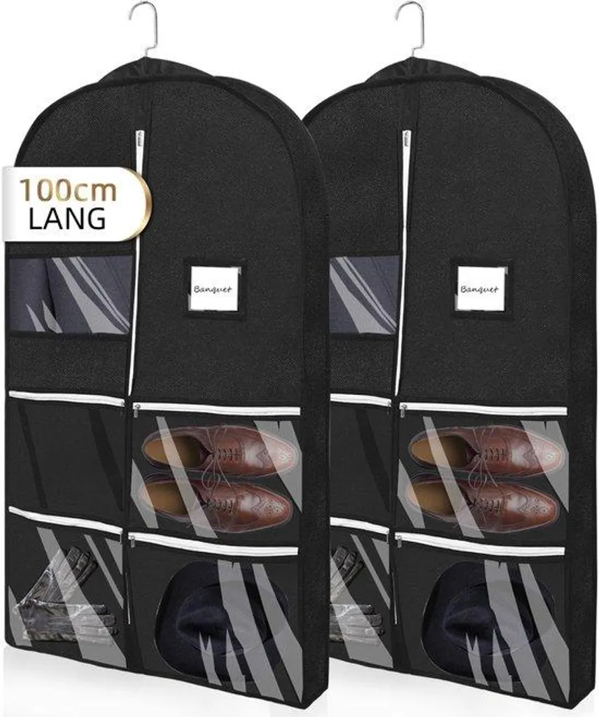 Housse de vêtement imperméable à la poussière pour costume - 2 pcs