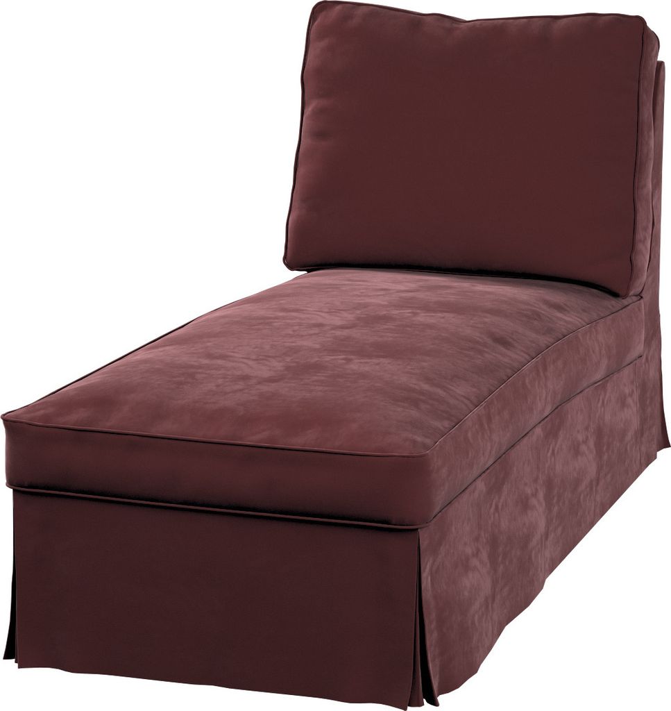 Dekoria Bezug für Ektorp Recamiere ohne Armlehne, neues Modell, bordeaux, Bezug für Chaiselounge Ektorp