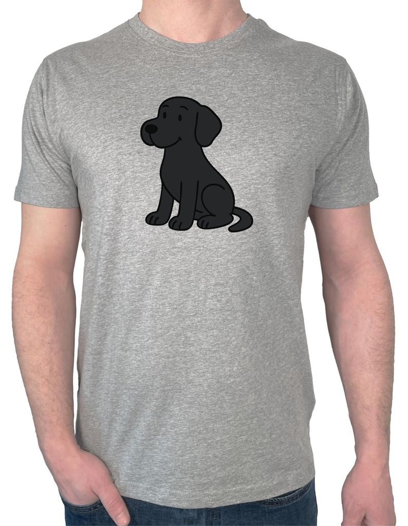 Huuraa Herren T-Shirt brauner Labrador Retriever Chocolate Labi Comic 3XL Sport Grey Bio Baumwolle Fairtrade Herrenshirt Geschenkidee