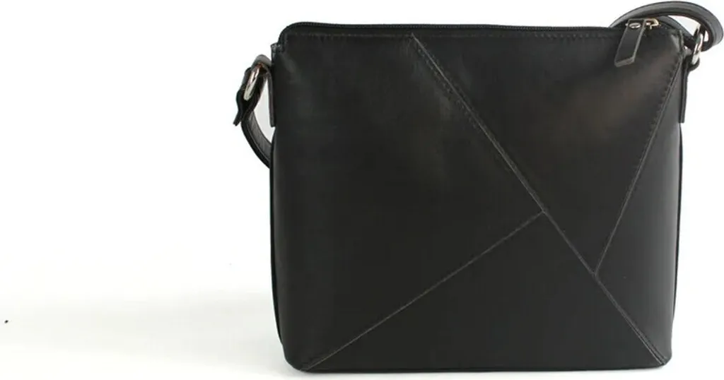 Petit sac à main cuir noir femme Winnie EL397 robuste et très élégant