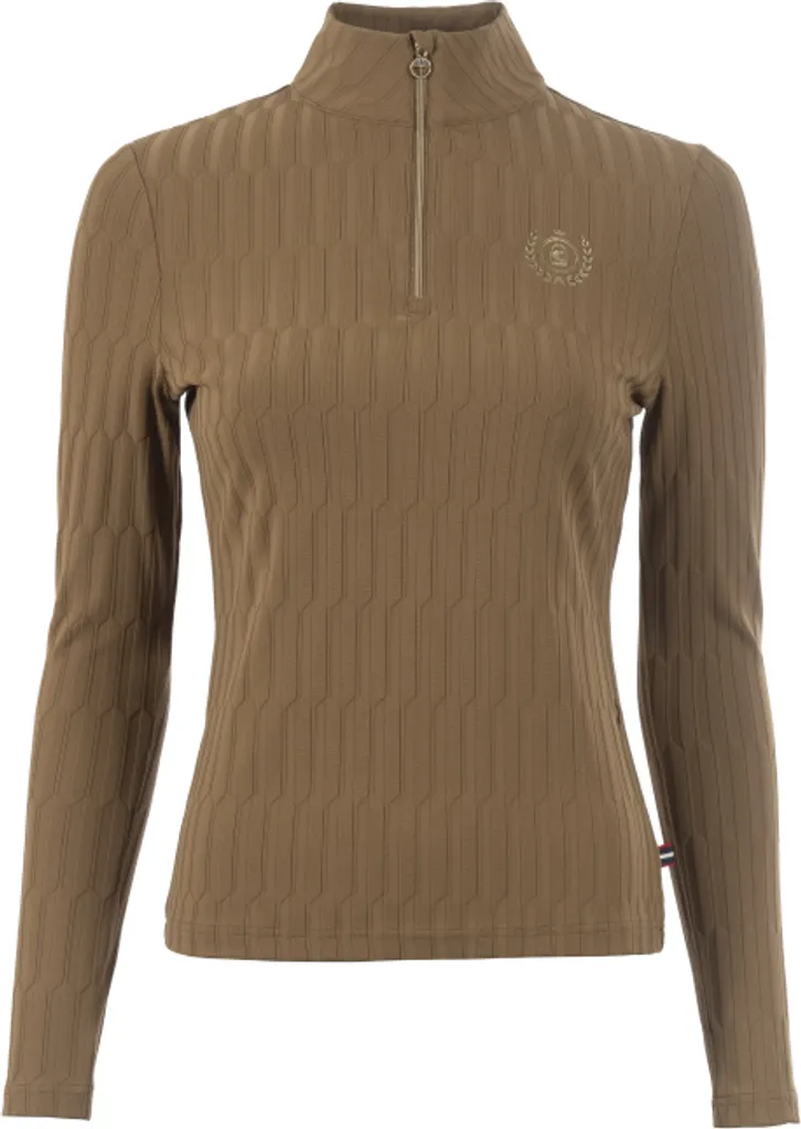 Chemise Équestre à Col Droit en Jacquard Doux Cavallo Libra Taille 40