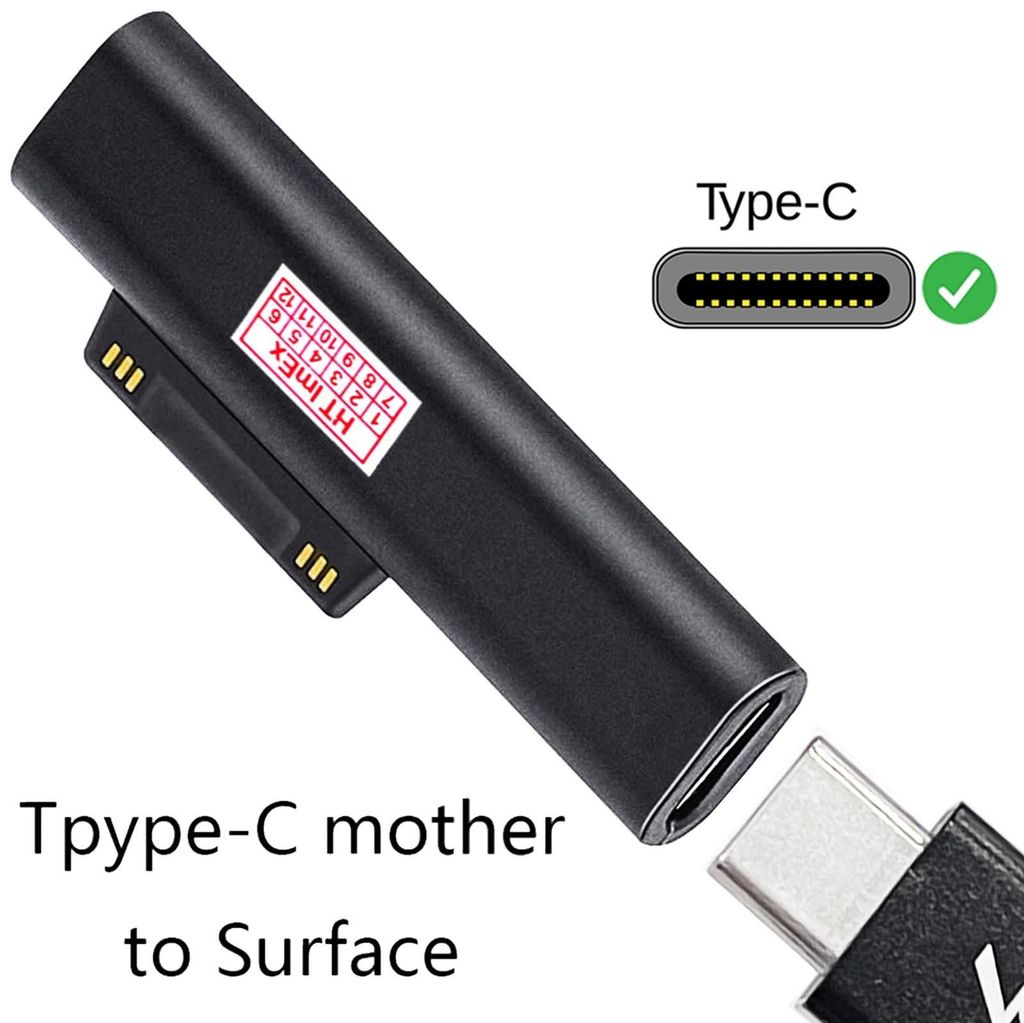 PD-Konverter Typ-C-Buchse für Surface Pro 345678 Go Surface Book3-Adapter