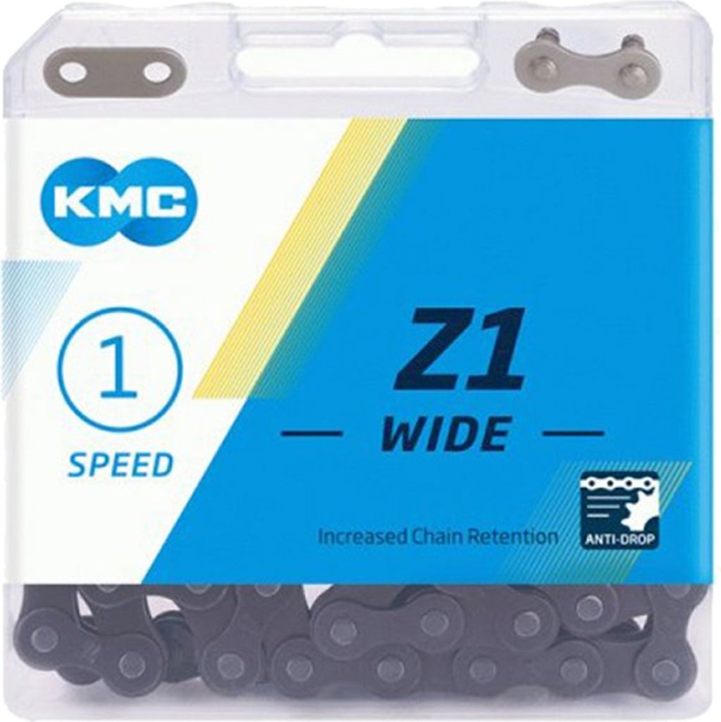 KMC Kette Z1 WIDE 1-fach, 112 Glieder Snap-On, 1/2x1/8, Produktbild 