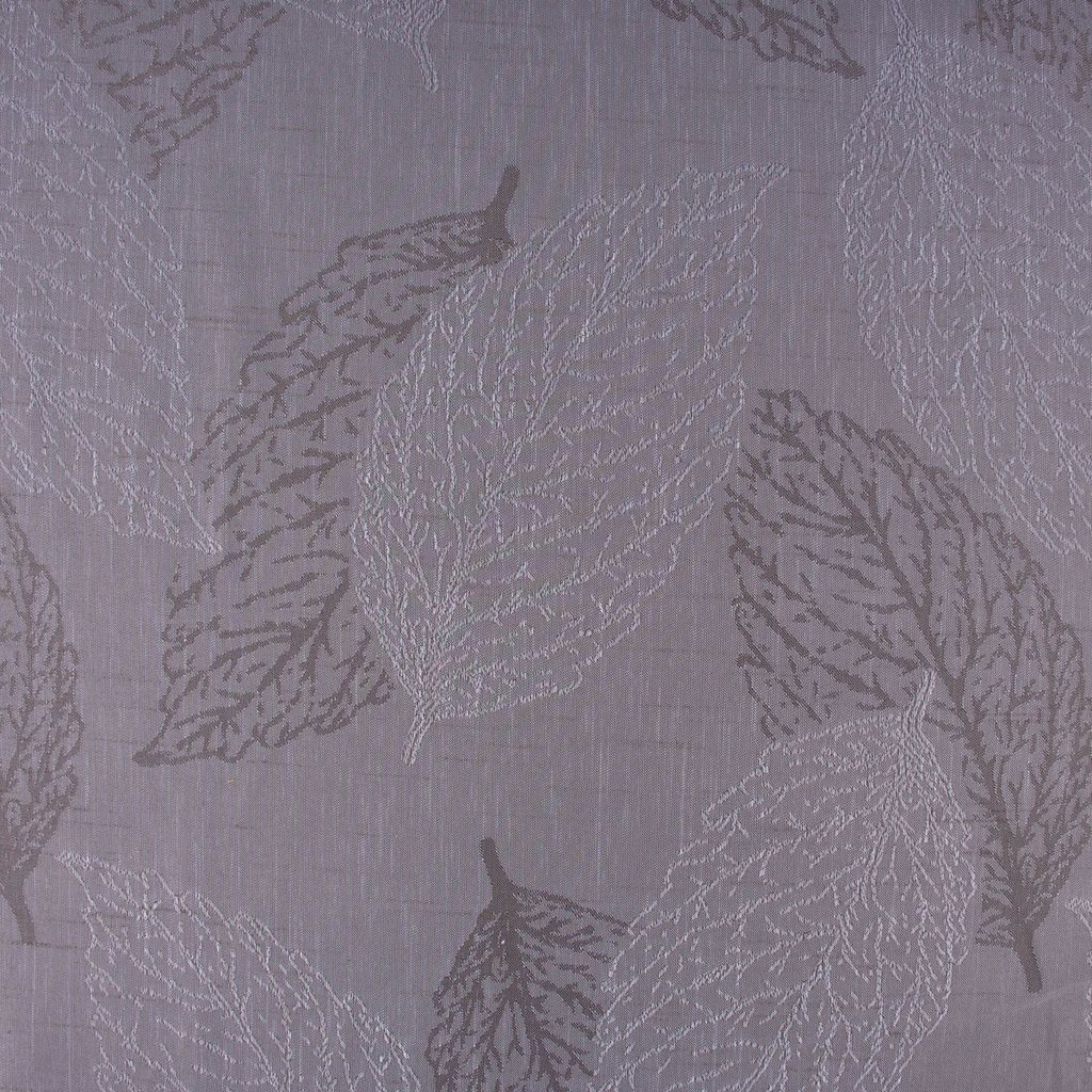 Gardinenstoff Inbetween Blätter halbtransparent grau 140cm Breite