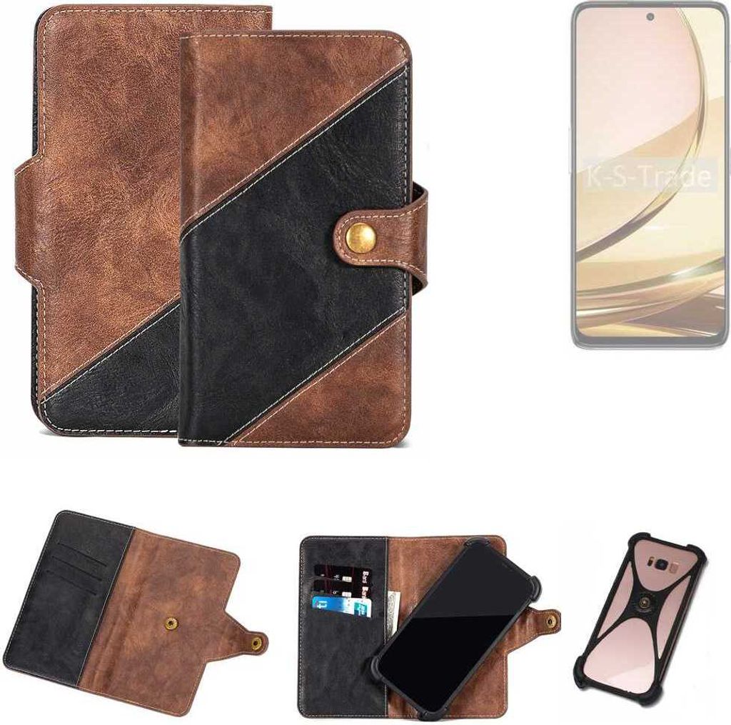 K-S-Trade Handyhülle Schutzhülle Bookstyle Case kompatibel mit Nubia Focus Pro 5G Klapphülle Cover Hülle Schutztasche 1x