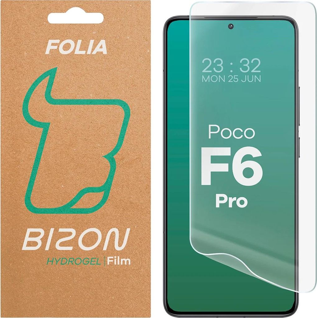 Hydrogel Folie für den Bildschirm für Xiaomi POCO F6 Pro, Bizon Glass Hydrogel Front, 1 Stück