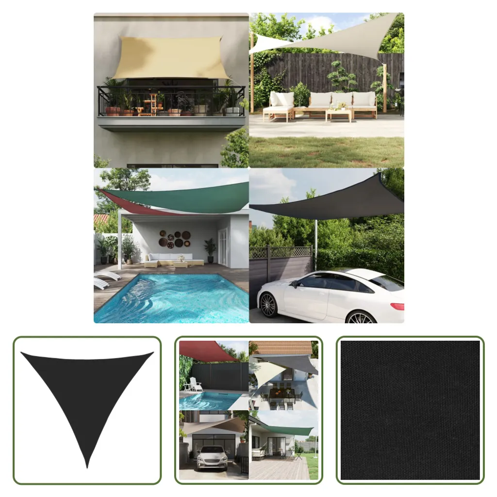 Vela Ombreggiante 4,5m Nero Oxford | Installazione Professionale DIY - 6