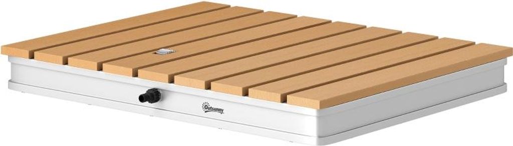 Bodendusche Gartendusche mit einstellbar Fußrad Aluminium Aussendusche bis 4 m