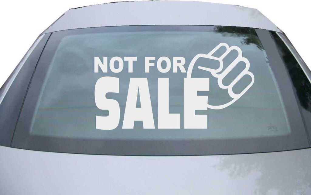 Indigos UG - Aufkleber Heckscheibe & Motorklappe DE2063 - silber - 600x330 mm - Not for- Auto Scheiben Fenster Heckklappe Tuning Racing JDM - Die cut