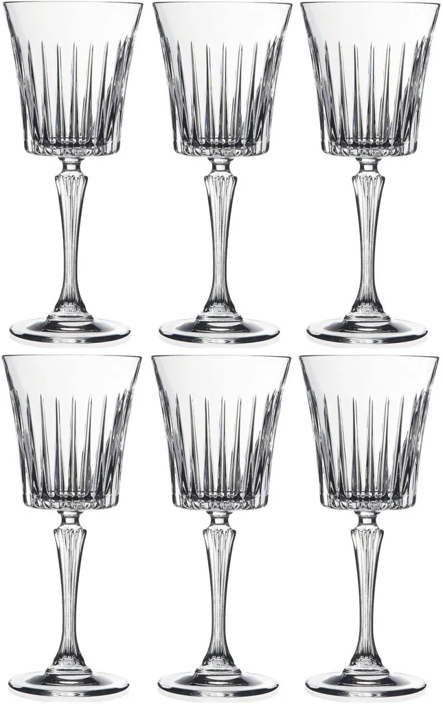 Verre à vin Timeless 21cl lot de 6 pièces au design vintage ciselé