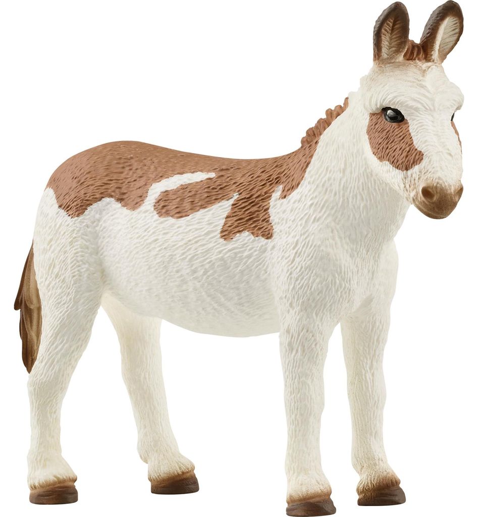 Schleich Farm World Amerikanischer Esel, gefleckt, Spielfigur