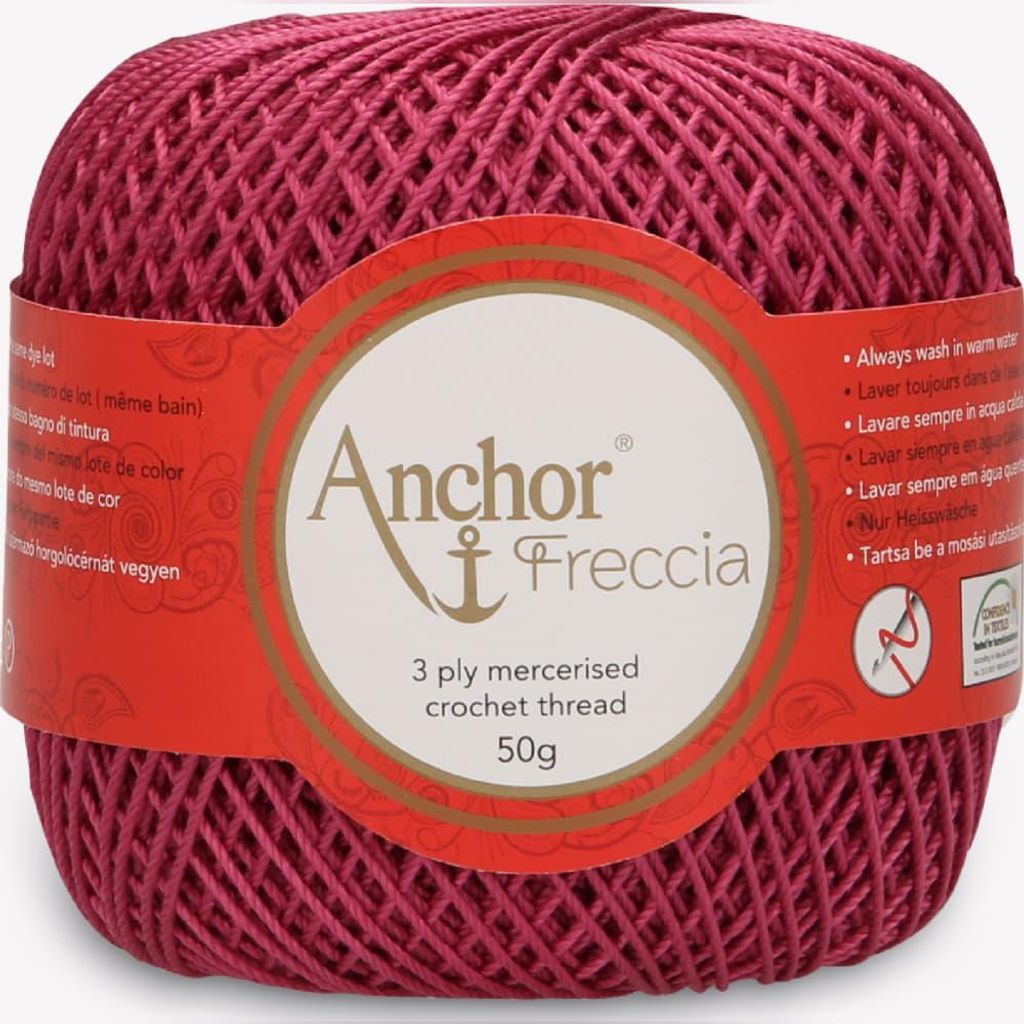 Anchor Freccia 6 – Feines Baumwollgarn für Häkelprojekte (Color 00068)