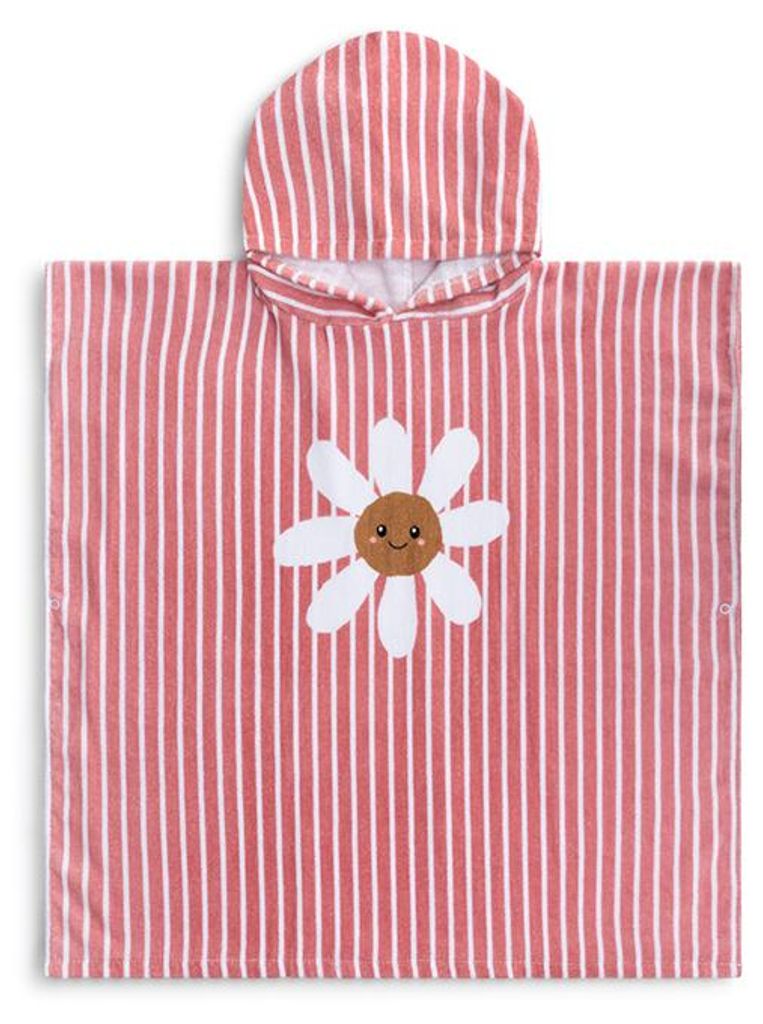 Swim Essentials Strandponcho, Badeumhang für Kinder Poncho Handtuch Daisy Flowers Muster 65 x 65 cm | Beach Towel Badehandtuch Handtuch