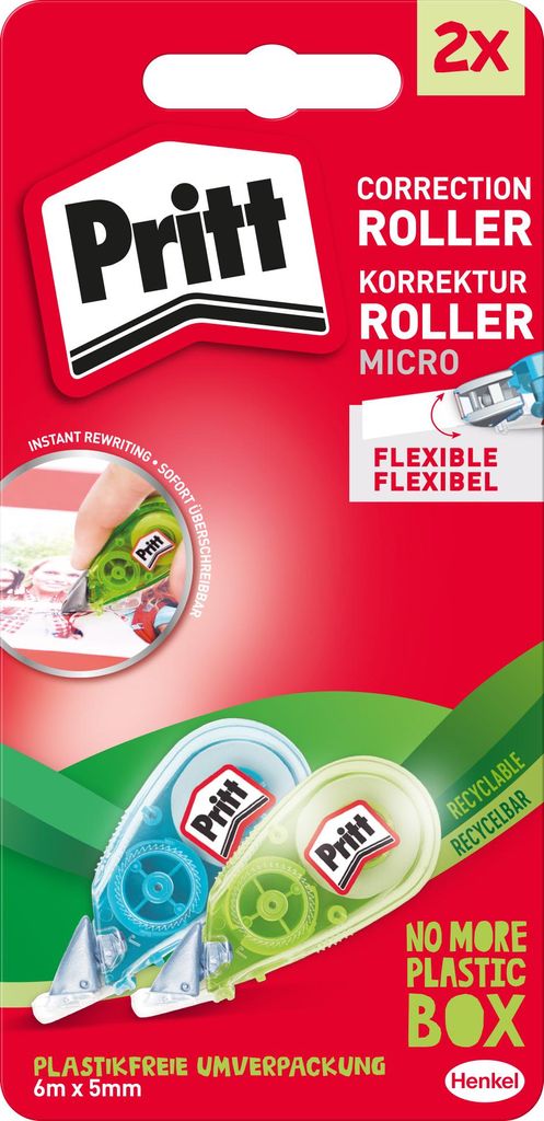 Pritt Korrektur Roller Micro, Breite 5 mm, Länge 6 m, 2 ST Immagine del prodotto 