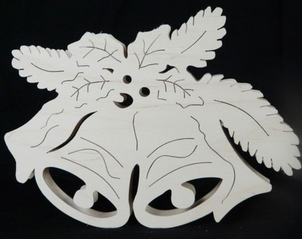 Fensterbild mit Glockenpaar und Beleuchtung BxHxT 35x26x4cm NEU