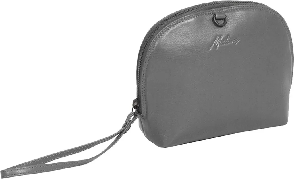 MUSTANG Avila Mombasa Clutch in Vera Pelle Grigia - Pochette Trucco