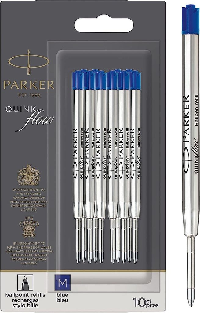 Quinkflow blau M 10 Stück Kugelschreiberminen Produktbild 1