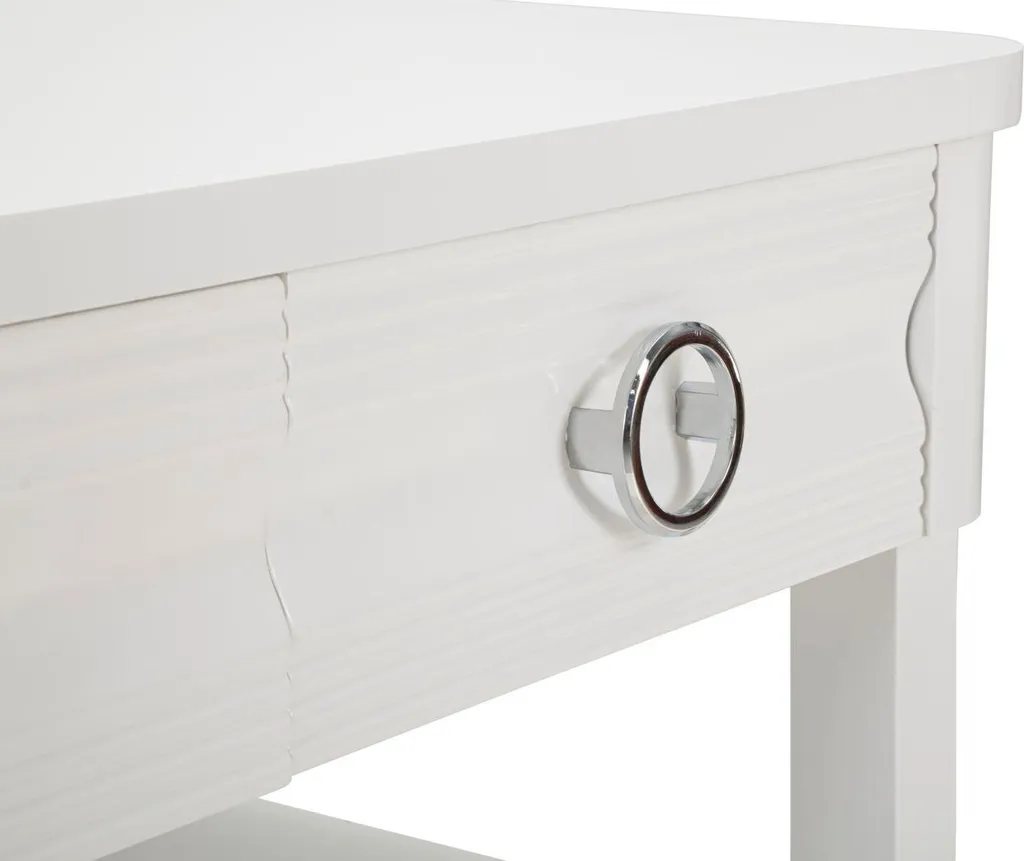Table Basse 90cm Blanche pour Apéritifs entre Amis - Modèle Shine Chic