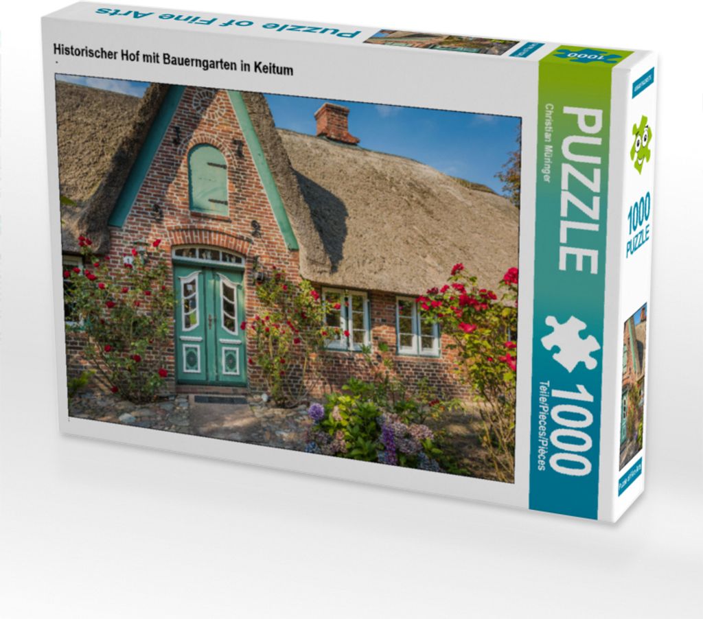 CALVENDO Puzzle Historischer Hof mit Bauerngarten in Keitum Produktbild 