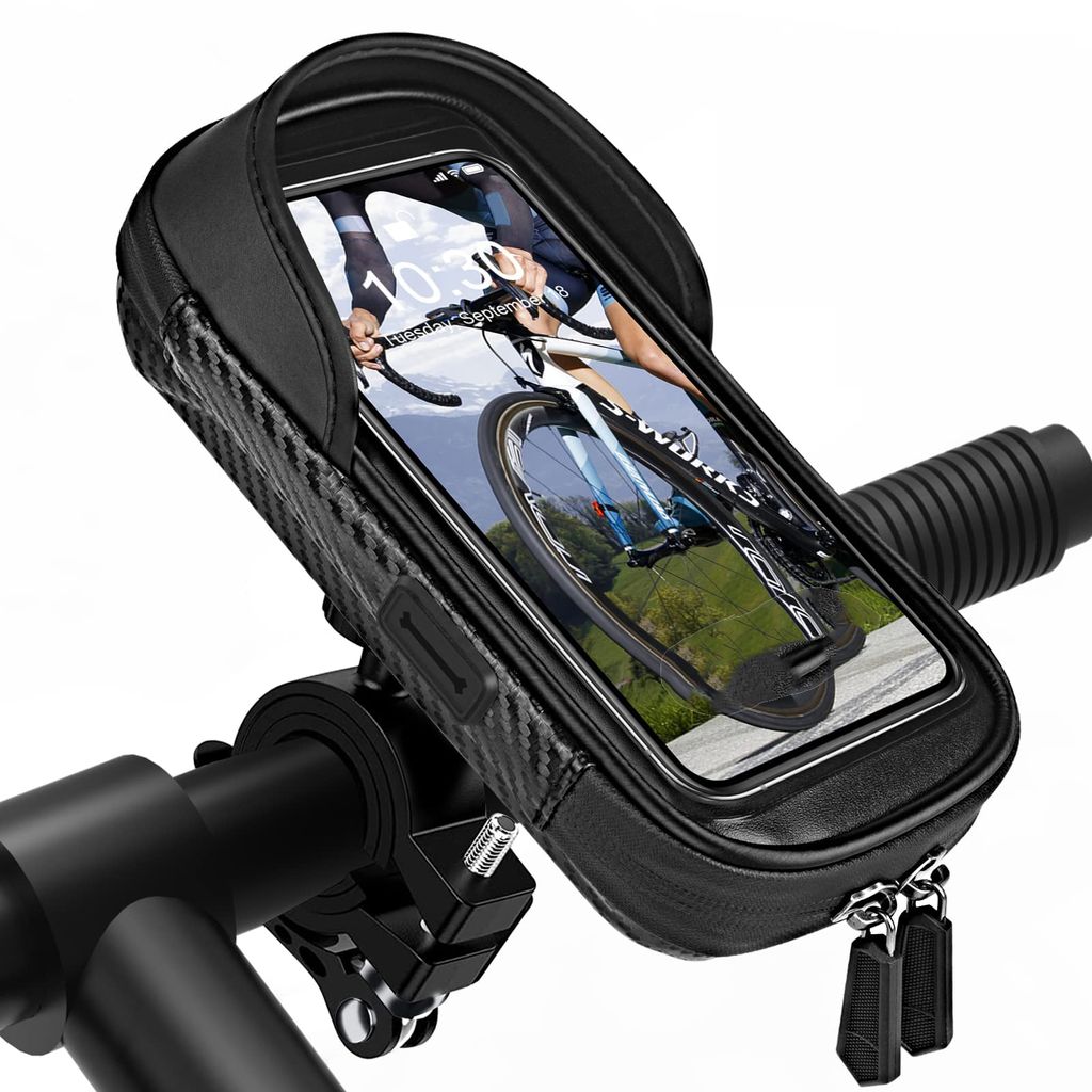 Handyhalterung Fahrrad Wasserdicht Handyhalter Motorrad 360°Drehbarem Fahrradhalterung Lenkertasche für 4.7-7 Zoll Smartphone