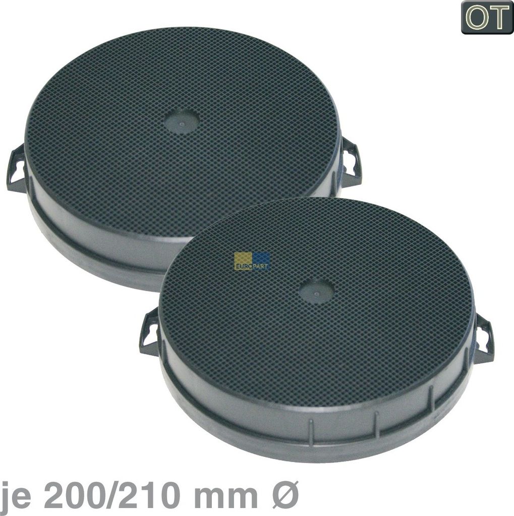 2 Aktiv-Kohlefilter Ø200 / 210mm, rund für Produktbild 