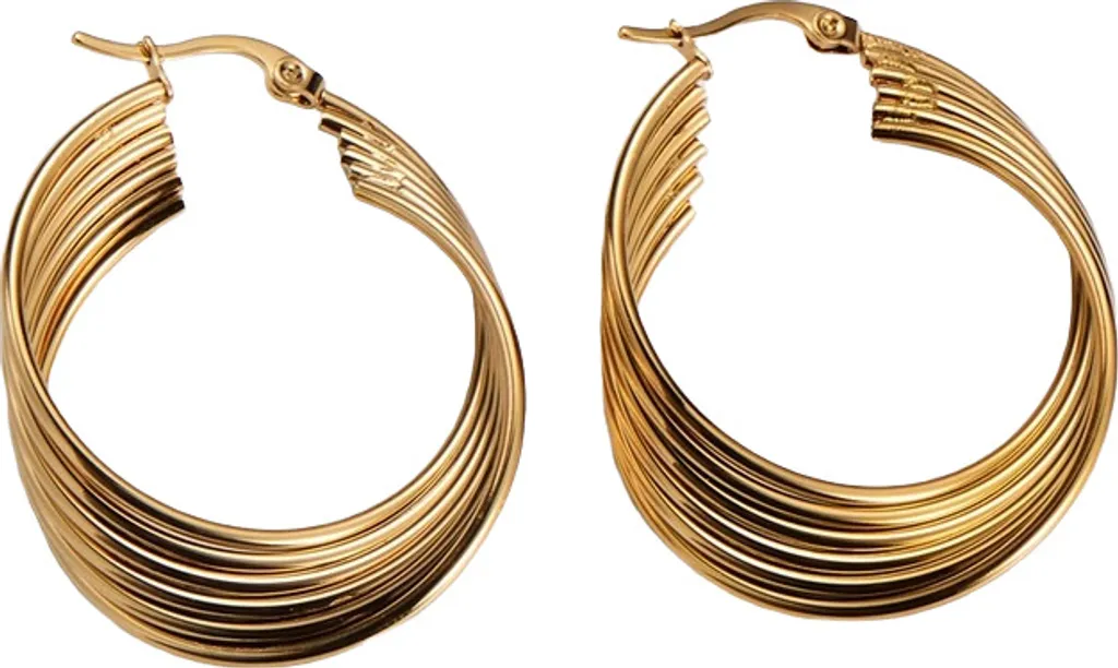 Orecchini a Cerchio Oro Twisted KP20568 - Il Must-Have della Stagione