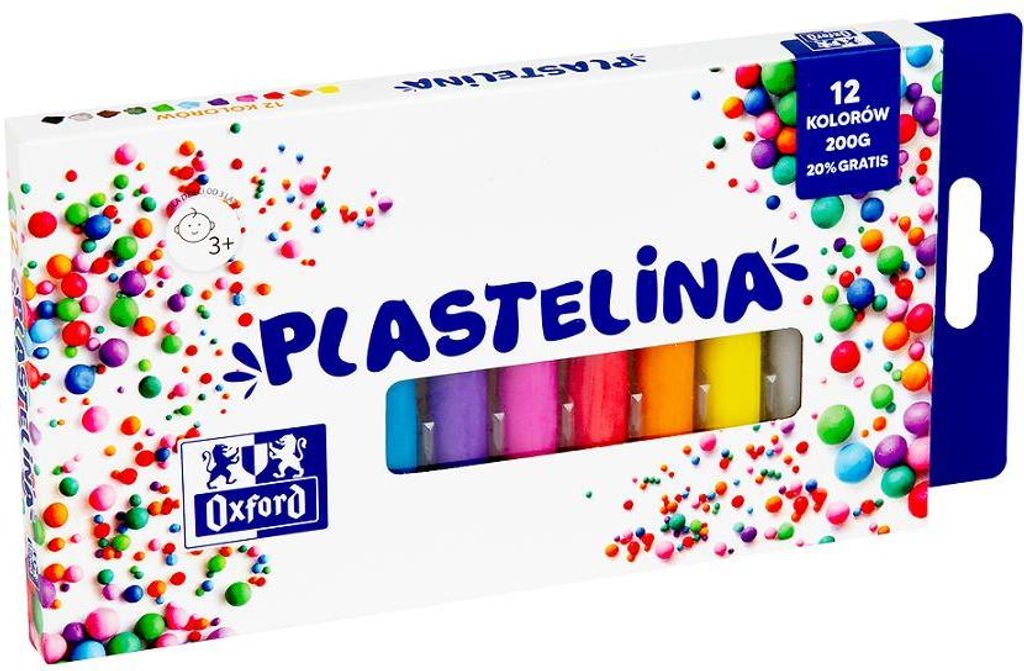Oxford Plastelina Regular 200g 12 kolorów