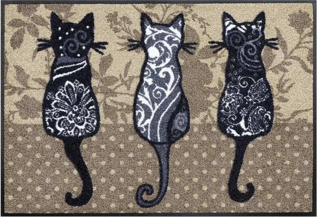 Paillasson d'entrée KATIBAN tissé motif animalier idéal pour maison et jardin