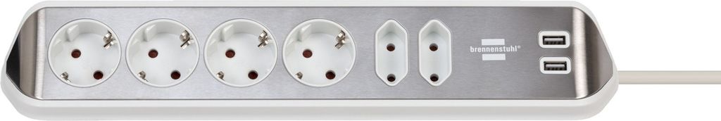 Brennenstuhl estilo Ecksteckdosenleiste Tischsteckdose  USB Produktbild 