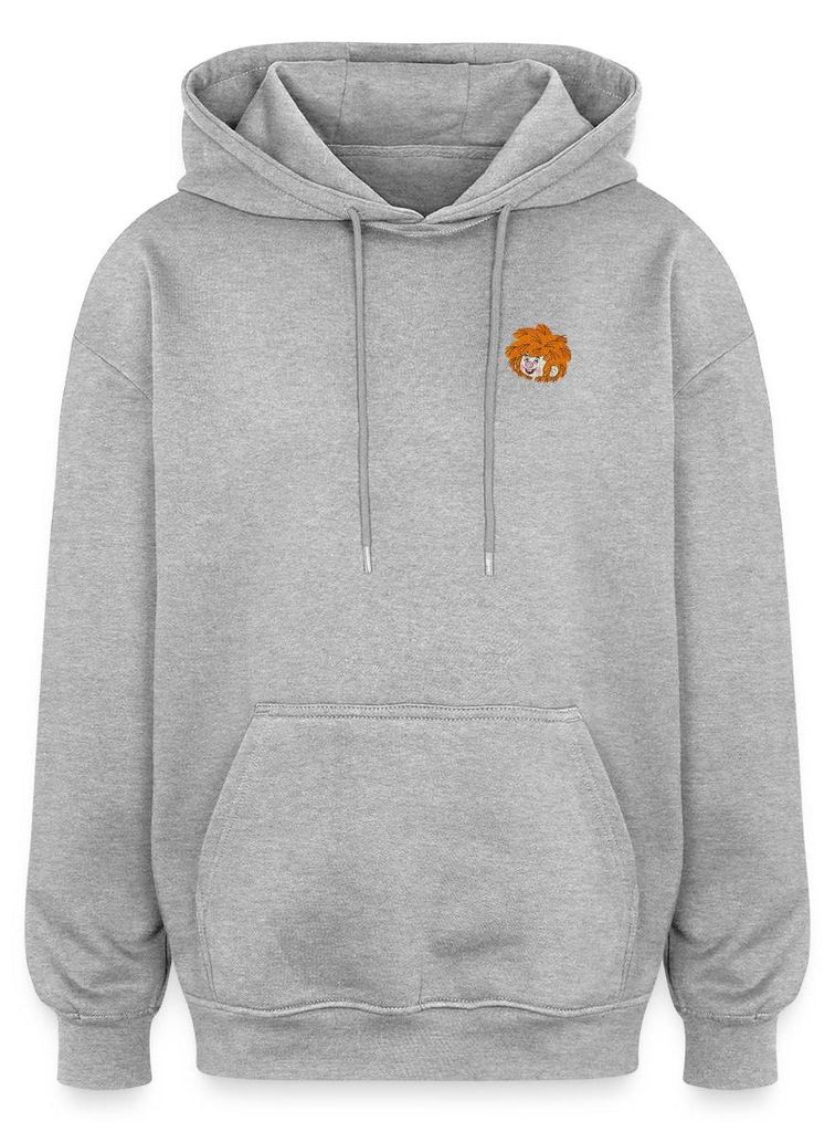 Spreadshirt Pumuckl Stickdesign Uni Oversize Hoodie, M, Grau meliert