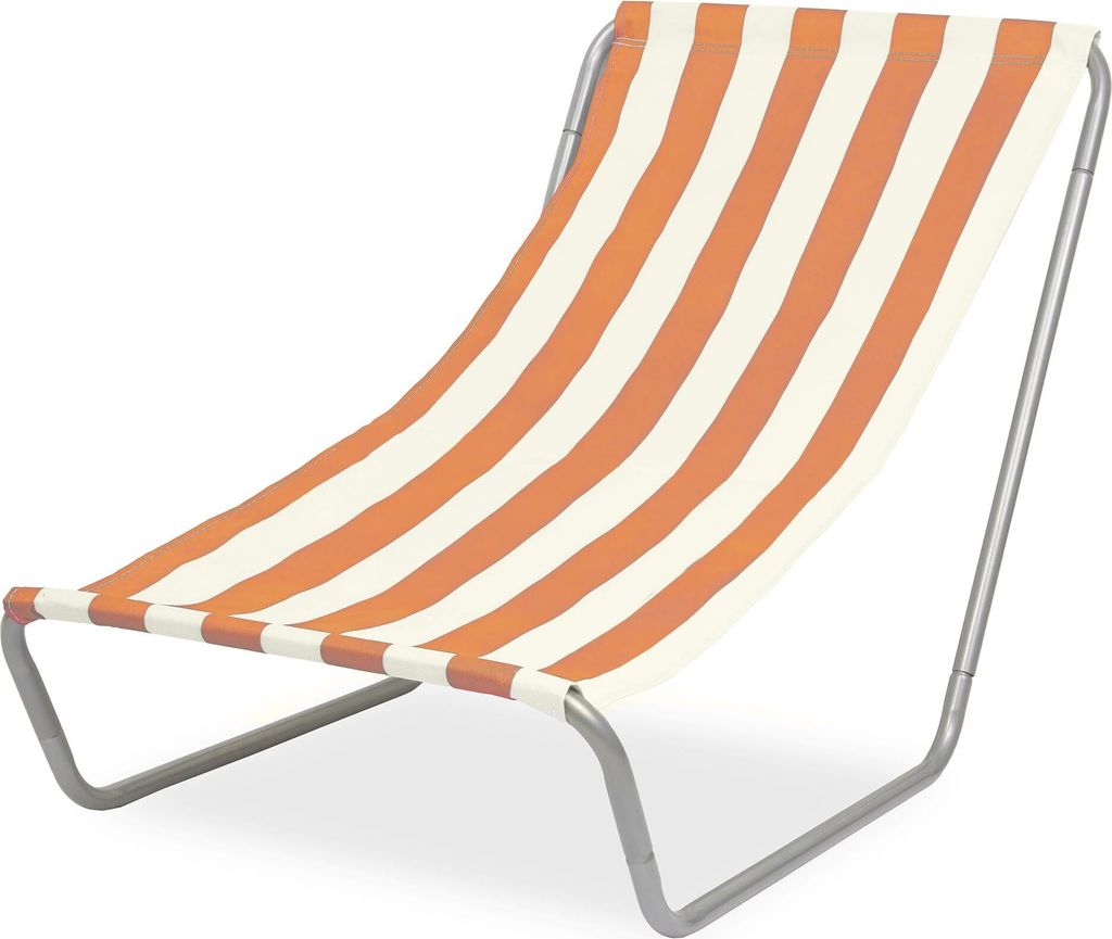 Klappbarer Strandstuhl SAND, orange Streifen