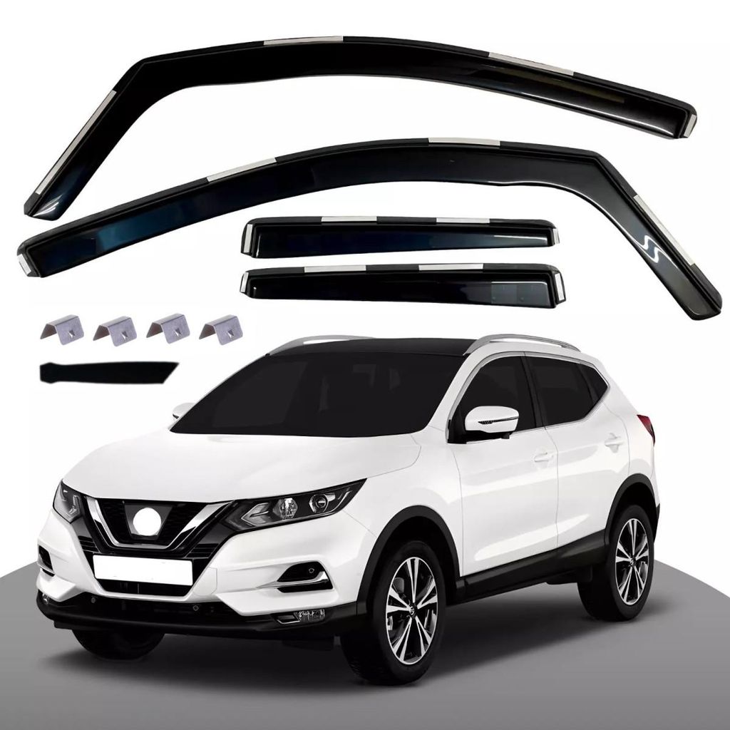 4-teiliges Set Windabweiser für NISSAN QASHQAI J11 Produktbild 