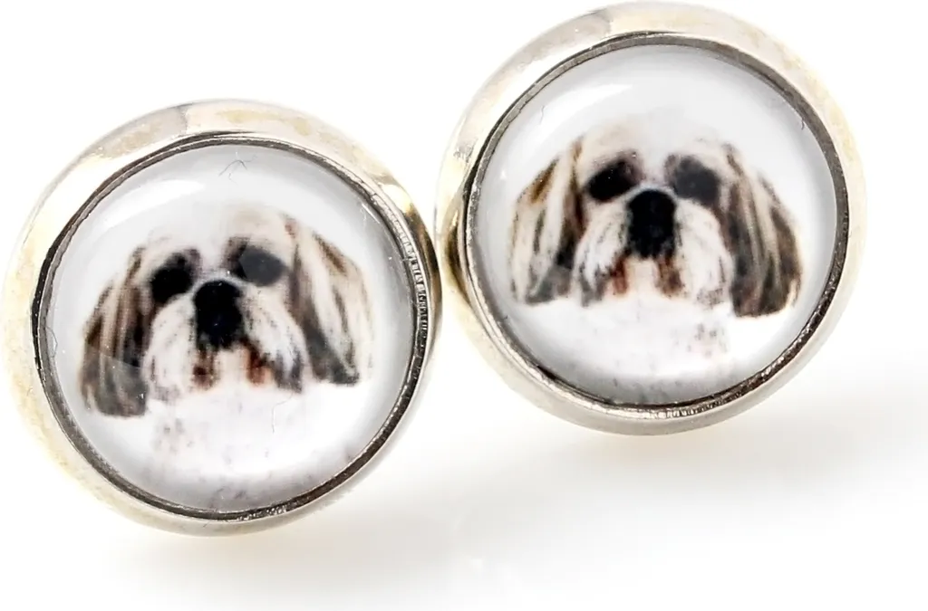 Idee Regalo Shih Tzu: Orecchini Personalizzati Art-Dog con Foto