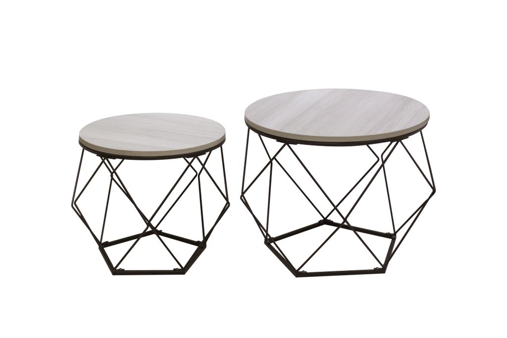 VDD Industrial Vintage Design Beistelltisch industrieller Vintage-Stil - Couchtische - Satz von 2