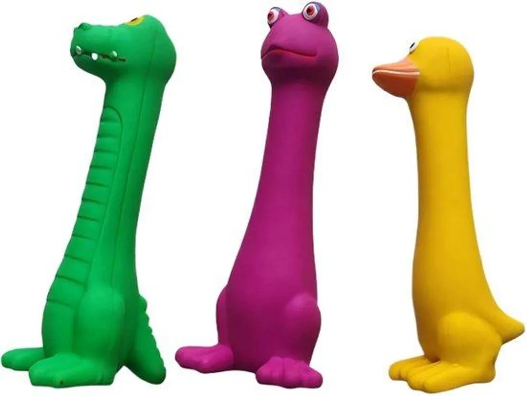 Jouets pour chiens contre l'ennui : lot de 3 figurines latex sonores
