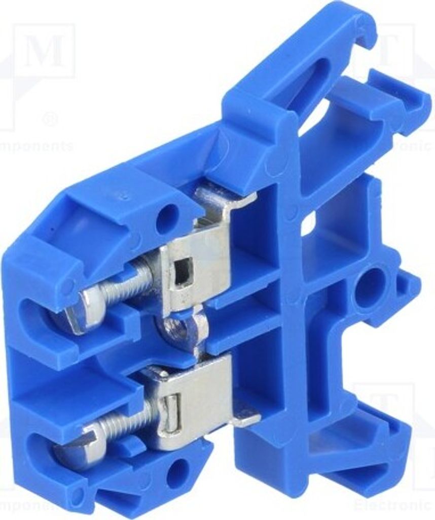 1x Verbinder: Schienen- Klemmen: 2 0,5÷4mm2 Wege: 1 blau B: 6,4mm ZUG-G4 A11-0106