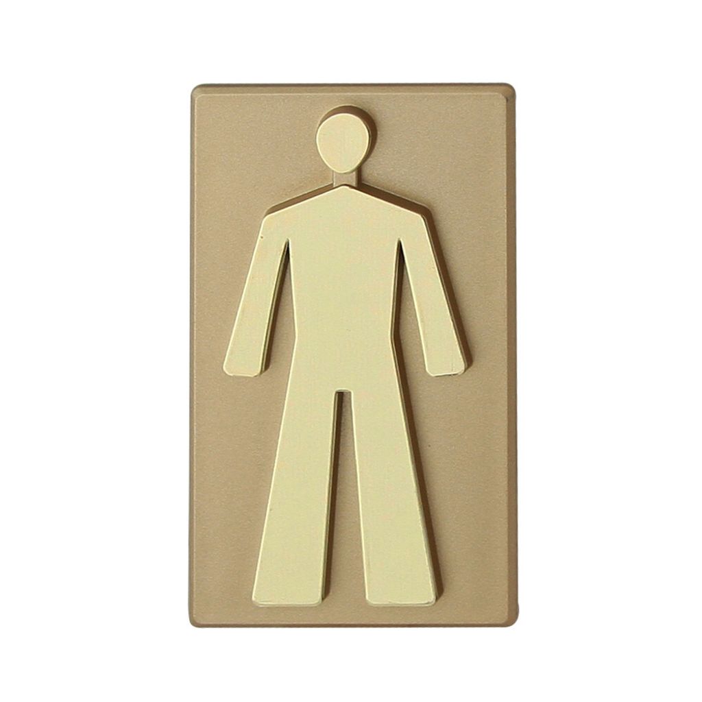 DOMINO WC Schild Selbstklebend 8,5 cm x 4,7 cm | Toilettenschilder Herren WC | Türschild Gäste | Idealer WC Aufkleber | Toiletten Schild | WC-Sch...