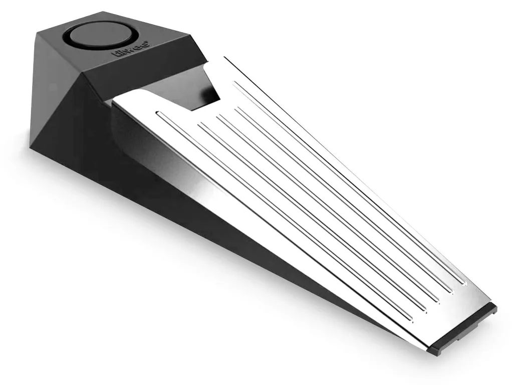 Alarme de porte noire 110 dB avec protection anti-effraction et pile