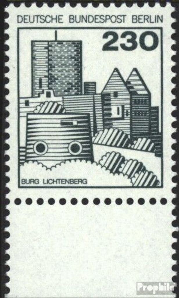Briefmarken Berlin (West) 1978 Mi 590 Unterrandstück postfrisch Burgen und Schlösser
