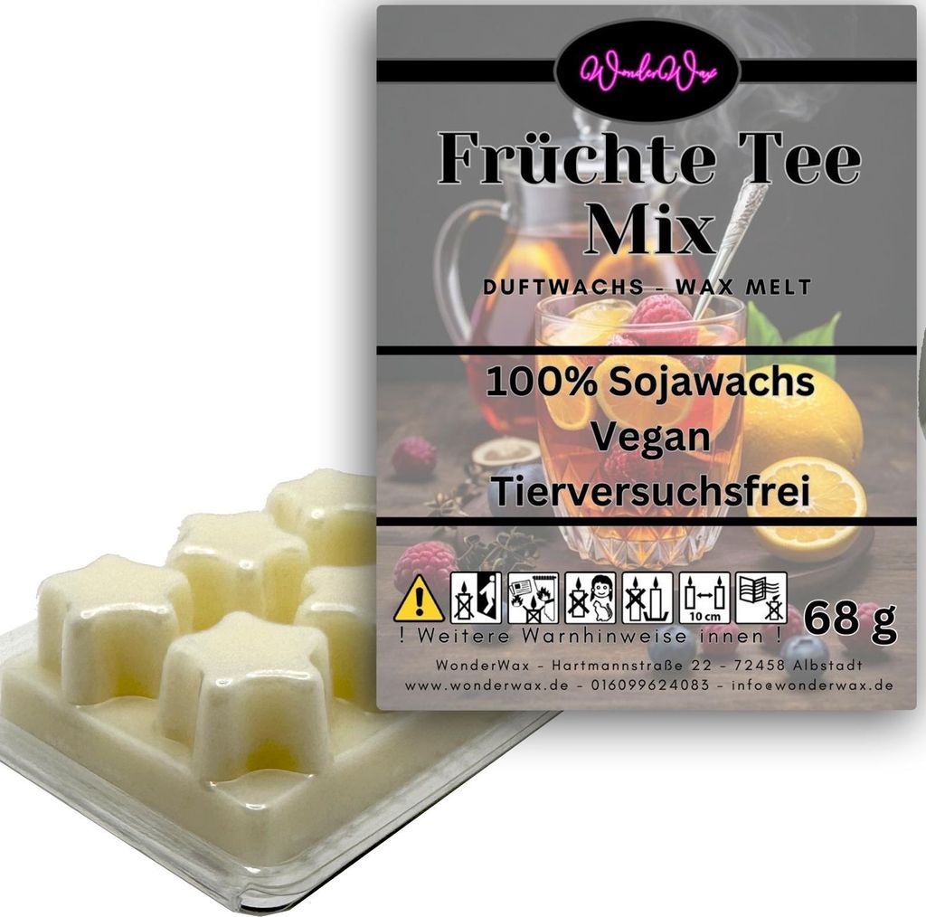 WonderWax Duftwachs Wax Melts für Duftlampe, 6 Sterne Duftmelt Wachsmelt Sojawachs Duftwachs Würfel für Raumdüfte, Wachs Duftöl Winter Indoor ...