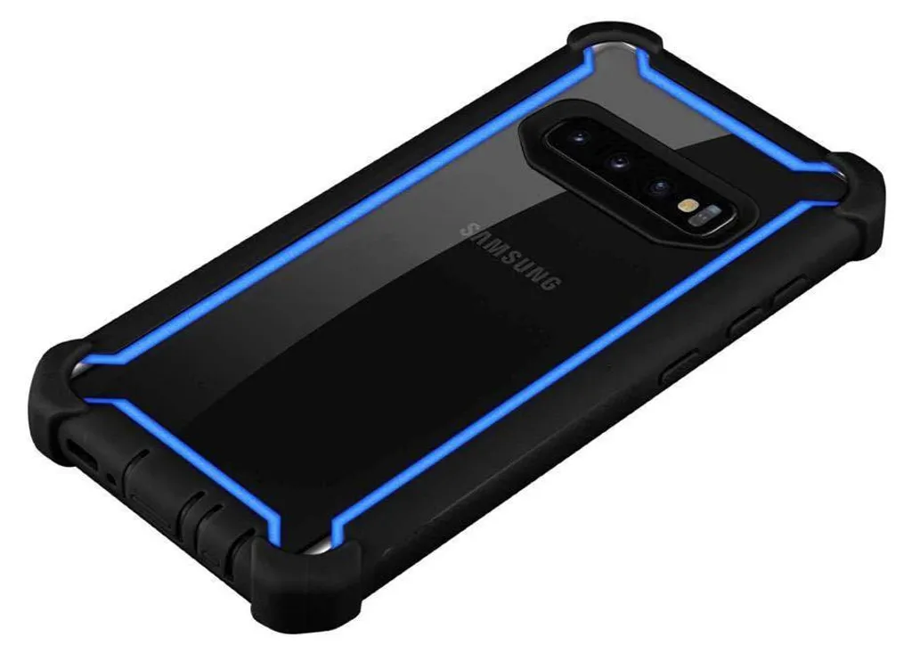 Custodia Cadorabo per Samsung Galaxy S10 4G custodia protettiva in blu custodia del telefono cellulare TPU silicone bordo vetro posteriore acrilico